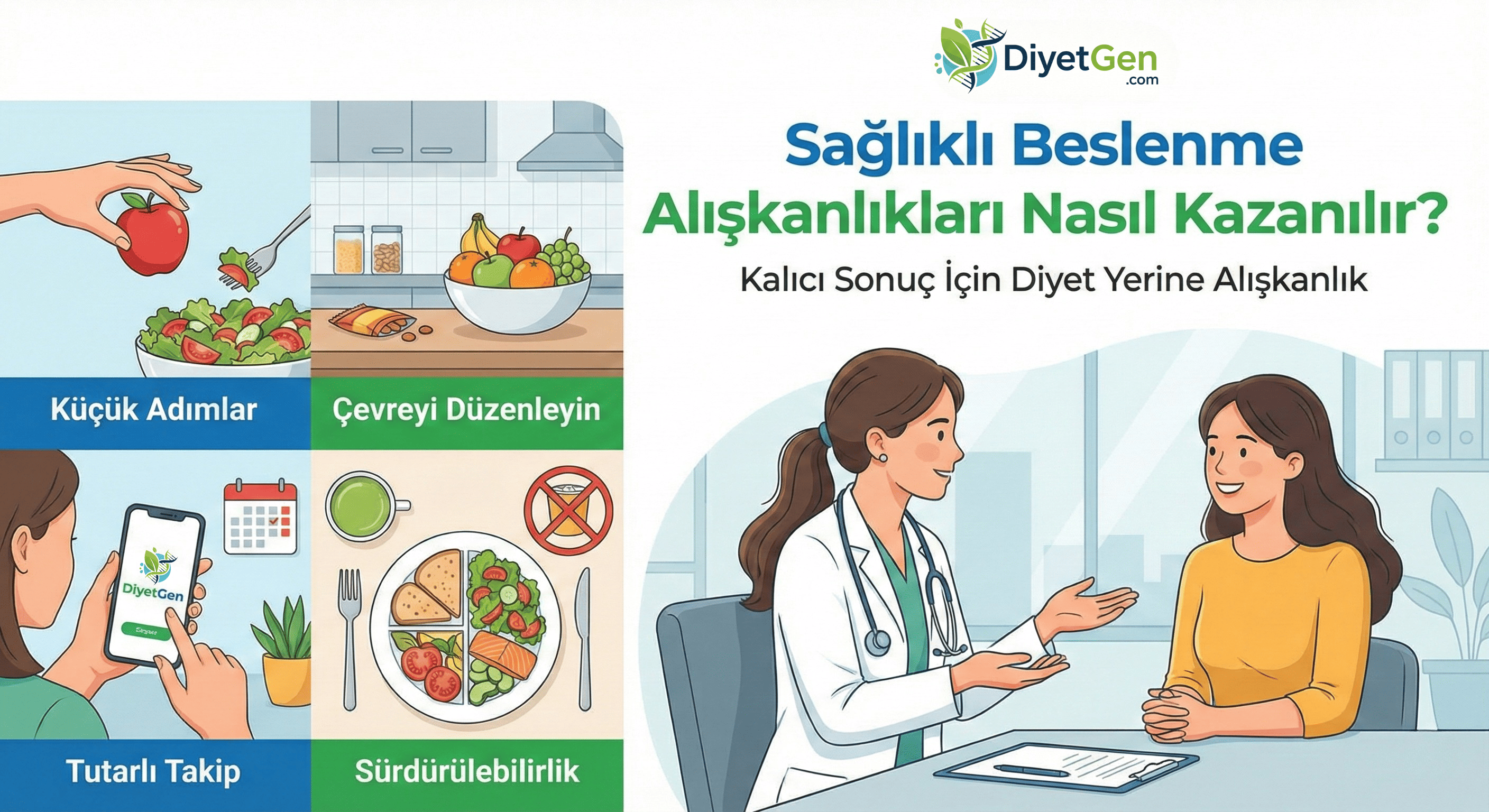 Sağlıklı beslenme alışkanlıkları: taze sebze ve meyvelerle dengeli öğün tabağı, beslenme danışmanlığı.